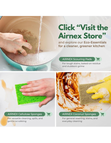Esponjas de Fregar Ecológicas AIRNEX - Paquete de 12 Sin Rayar