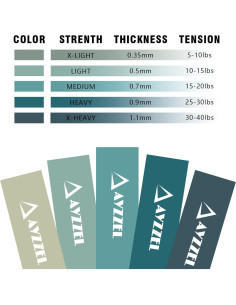 Bandas de Resistencia AYZZEL - Juego de 5 Niveles con Bolsa 2