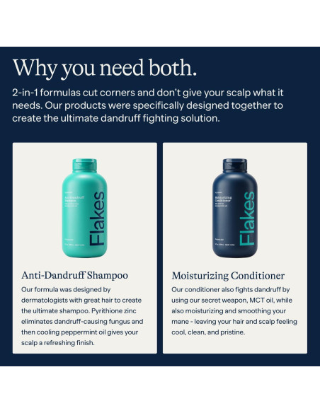 Juego de Champú y Acondicionador Anti Caspa Flakes 266 ml