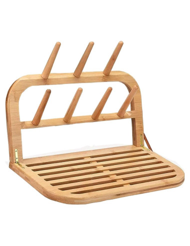 Soporte de Secado de Botellas Eforwest de Bambú Plegable 36.1cm