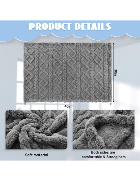 Juego de 4 Mantitas de Forro Polar VitalCozy 76x102 cm Azul