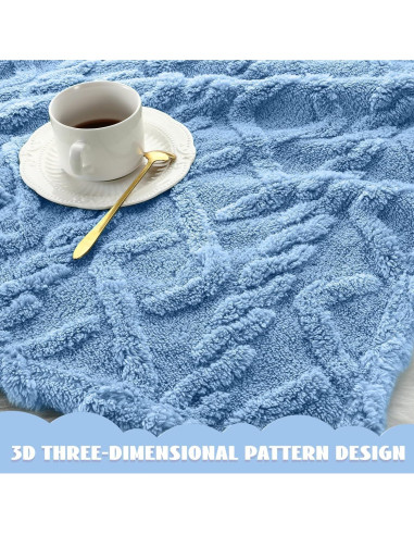 Juego de 4 Mantitas de Forro Polar VitalCozy 76x102 cm Azul