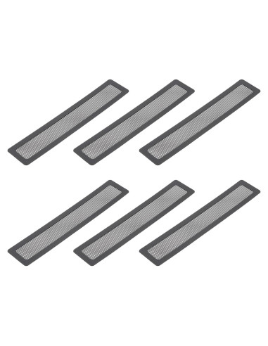 Cubiertas de Ventilación de Piso YOKIVE 6 Pcs PVC Negro 25.4x5.1cm