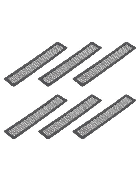 Cubiertas de Ventilación de Piso YOKIVE 6 Pcs PVC Negro 25.4x5.1cm