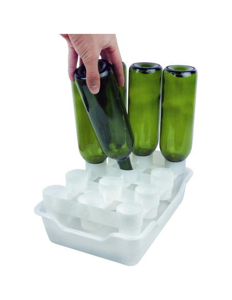 Soporte y bandeja para secado de 12 botellas FastRack