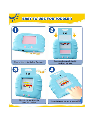 Tarjetas de Flash que Hablan Bravokids 224 Palabras 1-6 Años