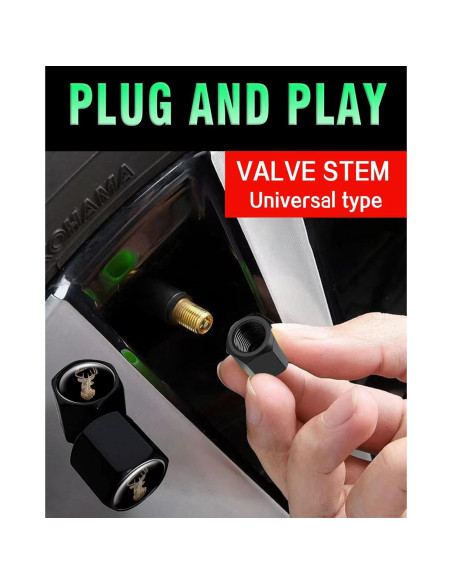 Tapas de Válvula de Neumático GMJzzx 4 Piezas Aluminio Camuflaje