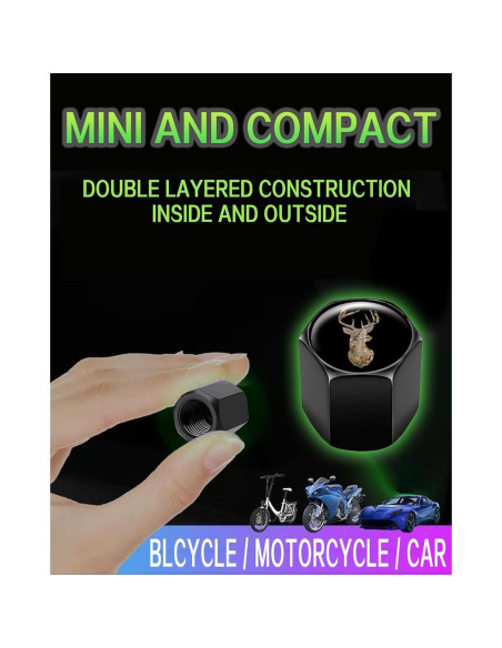 Tapas de Válvula de Neumático GMJzzx 4 Piezas Aluminio Camuflaje