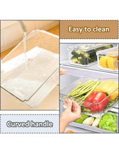 10 Contenedores Organizador Refrigerador Jiazonsong Apilables BPA 2