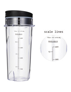 Tazas de Reemplazo Ninja QB3000SS QB3001SS 16oz 0.47L - 2 Paquetes 2