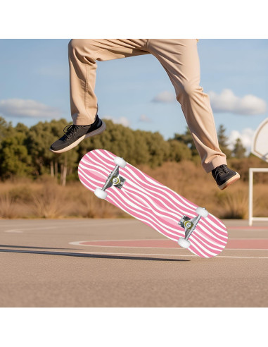 Patineta Completa UHMLTCRBOD Rosa Blanca 78.74 cm 7 Capas Arce