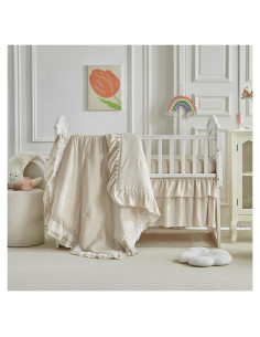 Juego de Ropa de Cuna 3 Piezas Uozzi Bedding Encaje Boho