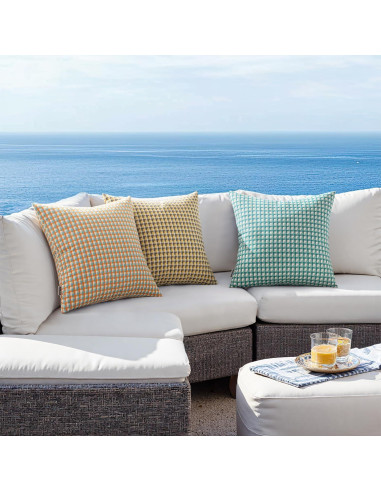 Fundas de Cojines Cuadradas MIULEE 40.6x40.6 cm Impermeables