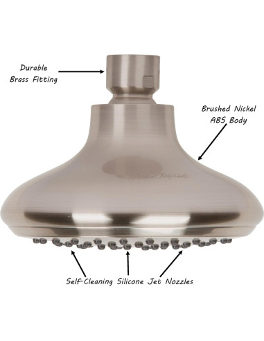 Cabezal de Ducha Aqua Elegante 9.46 L/min Níquel Cepillado