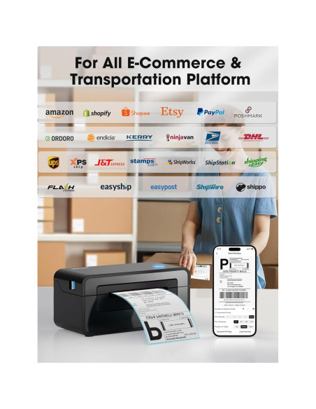 Impresora Térmica de Etiquetas iDPRT SP410BT Bluetooth 4x6