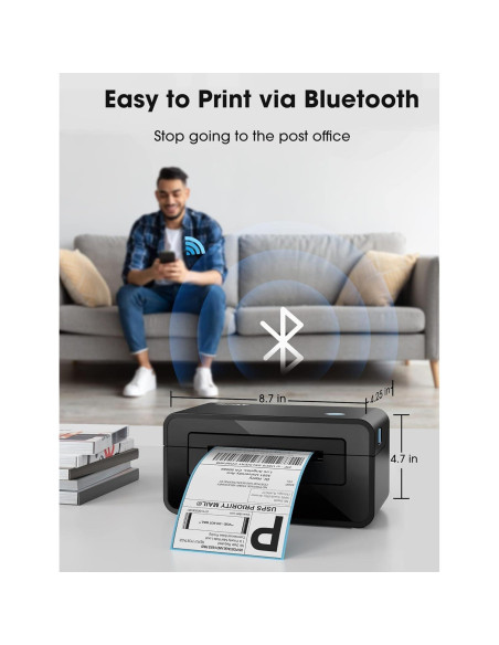 Impresora Térmica de Etiquetas iDPRT SP410BT Bluetooth 4x6