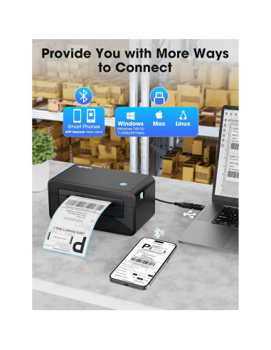 Impresora Térmica de Etiquetas iDPRT SP410BT Bluetooth 4x6