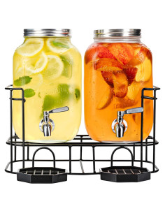 Dispensadores de Bebidas de Vidrio 3.78L Kitchentoolz Doble