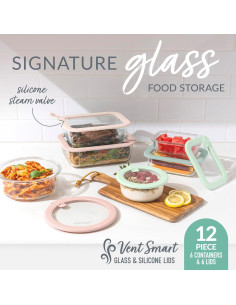 Set de 12 Contenedores de Vidrio Bentgo a Prueba de Fugas 2