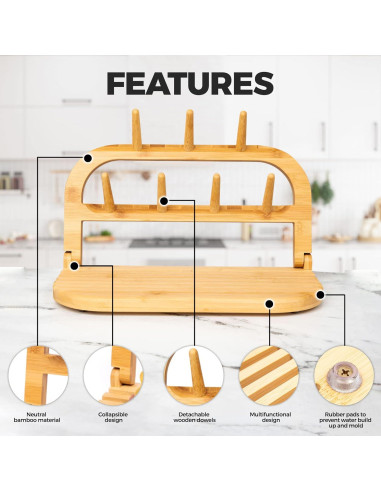 Soporte de Secado de Botellas de Bebé Temporada de Sydney - Bambú