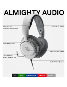 Auriculares Gaming SteelSeries Arctis Nova 1 Blanco - Audio Espacial 360 2