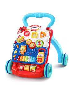 Andador para Bebé YOLAY Azul 2-en-1 con Panel de Juego