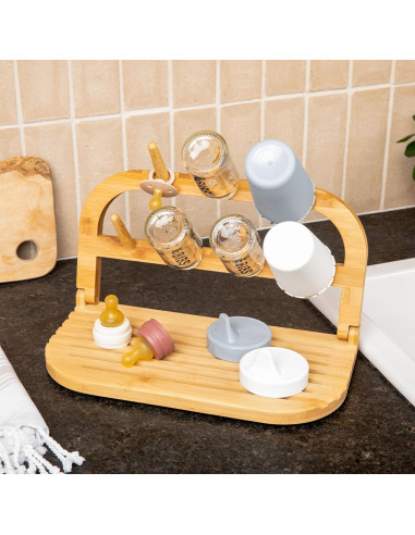 Soporte de Secado de Botellas de Bebé Temporada de Sydney - Bambú