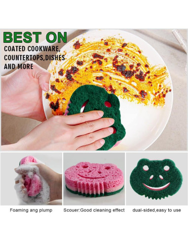 Esponjas de Fregar Doble Cara SmilePowo 12 Unidades Premium