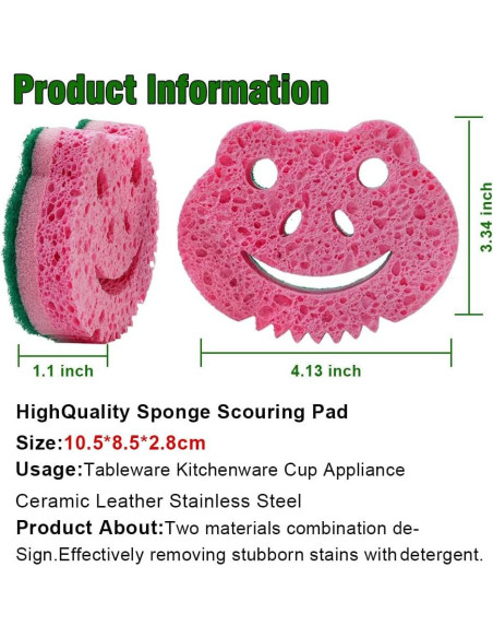 Esponjas de Fregar Doble Cara SmilePowo 12 Unidades Premium