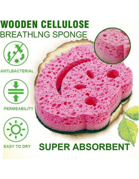 Esponjas de Fregar Doble Cara SmilePowo 12 Unidades Premium