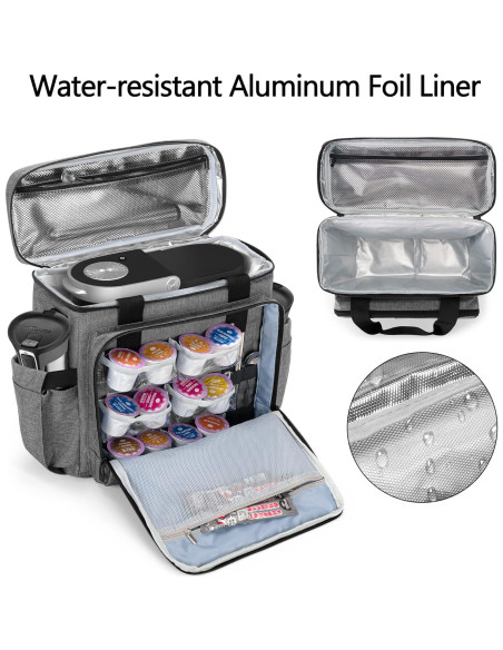 Bolsa de viaje CURMIO para cafetera Keurig K-Mini gris