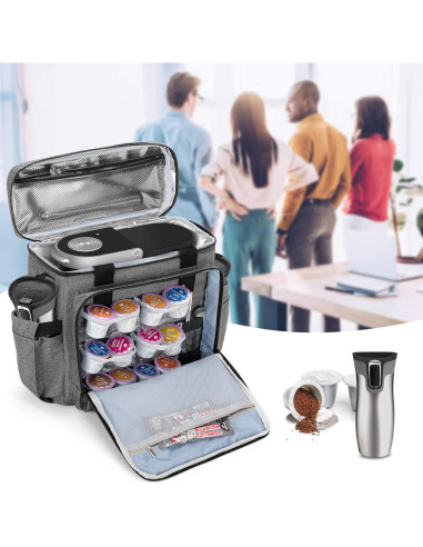 Bolsa de viaje CURMIO para cafetera Keurig K-Mini gris