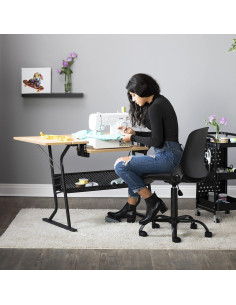 Mesa de Costura Compacta Sew Ready Eclipse Negro/Arce 2