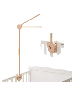 Brazo de Móvil para Cuna de Bebé - Madera Ajustable Oso
