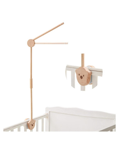 Brazo de Móvil para Cuna de Bebé - Madera Ajustable Oso