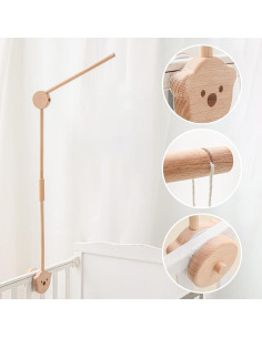 Brazo de Móvil para Cuna de Bebé - Madera Ajustable Oso 2