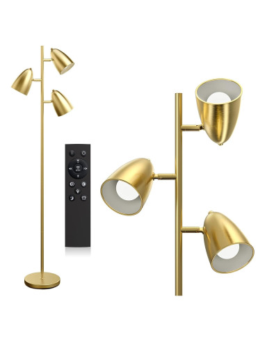 Lámpara de Pie LED addlon YY-02 con Control Remoto Dorado