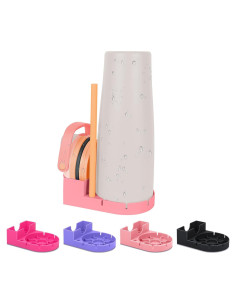 Soporte para Secado de Botellas BKBY Rosa Plegable y Convección de Aire