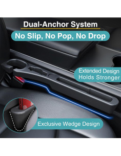 Relleno Espacio entre Asientos Auto ZYMBU ZCA005B Negro 2