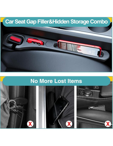 Relleno Espacio entre Asientos Auto ZYMBU ZCA005B Negro