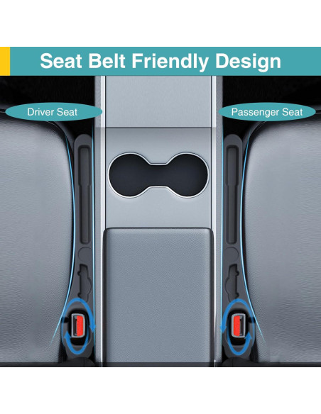 Relleno Espacio entre Asientos Auto ZYMBU ZCA005B Negro