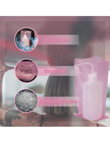 Bolsas para Botellas de Lavado SOTICA 250pcs Rosadas 15x26cm