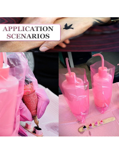 Bolsas para Botellas de Lavado SOTICA 250pcs Rosadas 15x26cm