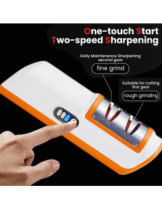 Afilador eléctrico de cuchillos Genérico 2 etapas 363g 2