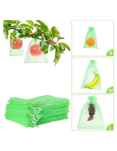 Bolsas de Protección para Frutas MIXC 50 Pcs 15x20 cm Organza