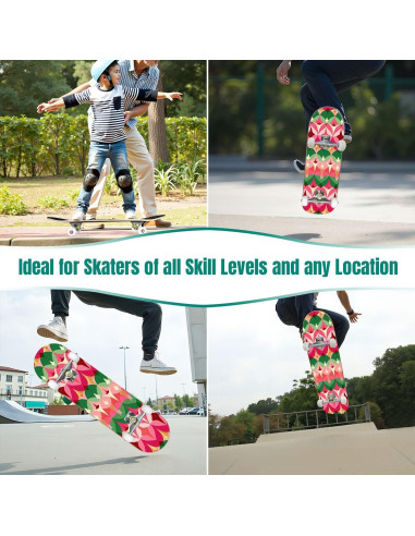 Skateboard UHMLTCRBOD 31" x 8" 7 Capas Arce Doble Kick