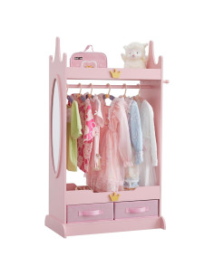 Armario Infantil GTOLV Rosa con Espejo y Cajones 12.5 kg