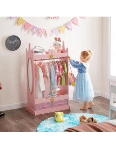 Armario Infantil GTOLV Rosa con Espejo y Cajones 12.5 kg 2
