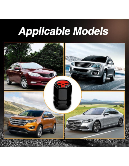 Pack de 4 Tapas de Válvula de Neumático Ajxn Rojo Universal