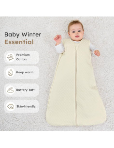 Saco de Sueño Beige 0-6 Meses 2.5 TOG Algodón Acolchado 2